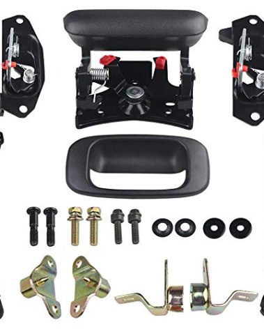 WMPHE Tailgate Hardware Rebuild Kit Compatible with 1999-2006 Chevy Silverado Fleetside GMC Sierra Pickup. Tailgate Handle Bezel Latch and Cables Rods, OEM 15228539,15997911,15921948, 5921949