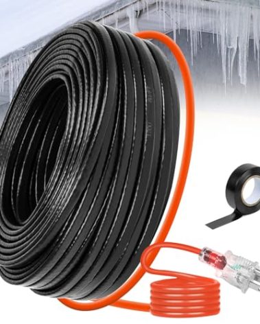 30FT(3FT~200FT) Heat Tape for Water Pipes, -40°F Deicing Heating Cable, Freeze Protected Water Pipe Heating Cable, Heated Water Hose, Plumbing Fixtures, 120V 5W/ft Plumbing Fixtures