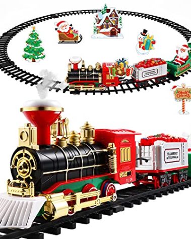 Christmas Train Electric Train Toy Sound Light Railway Tracks Christmas Tree Kids Toddlers