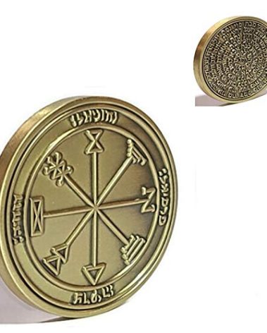 King Solomon Seal Coin Talisman Kabbalah 72 Names of God First Pentacle of Jupiter Gaining Business