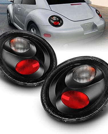 AmeriLite Clear Black Altezza Taillights For 1998-2005 Volkswagen Beetle - Passenger and Driver Side