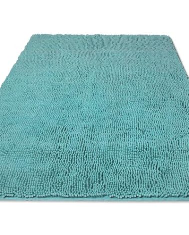 Yeaban Bathroom Runner Rug 36 x 60 Inch – Thick Chenille Long Bath Mat | Absorbent and Washable Extra Large Bath Rug Non-Slip, Soft Runner Rug for Bathroom, Shower, Sink - (Teal)
