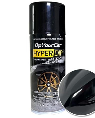 DipYourCar.com HyperDip Paint - Can of Sprayable Automotive Dip Coat - Removable Peelable Paint Protection for Cars - Piano Black Gloss Coat Spray