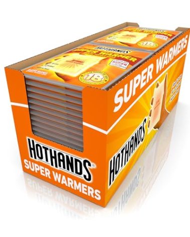 Hothands HH1ED240E-AMZ Body & Hand Super Warmers - Long Lasting Safe Natural Odorless Air Activated Warmers - Up to 18 Hours of Heat - 40 Individual Warmers