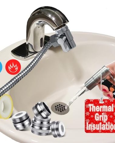 AVAbay® Sink Faucet Handheld Bidet Sprayer for Toilet I Bidet Attachment for Warm & Cold Water I Long 80" Hose Perfect for Feminine Hygiene, Cloth Diaper, Bathroom Toilet Cleaning