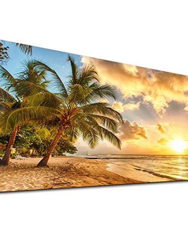 wall art for living room bathroom Wall Decor sun beach sea coconut tree ocean landscape painting to Hang Home Decorations for office bedroom kitchen Works canvas Prints pictures 20" x 40"inch