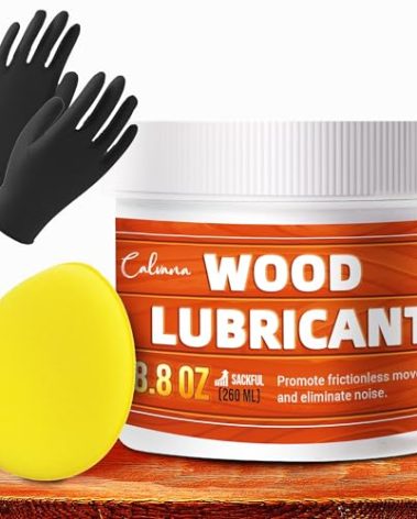 Calvana 8.8oz Wood Drawer Wax Lubricant Paste, Wood Wax,Door Hinge Lubricant,for Wood Drawer Slides,Sliding Glass Door,Window Track, Clear,Unscented, Non-Spray Formula