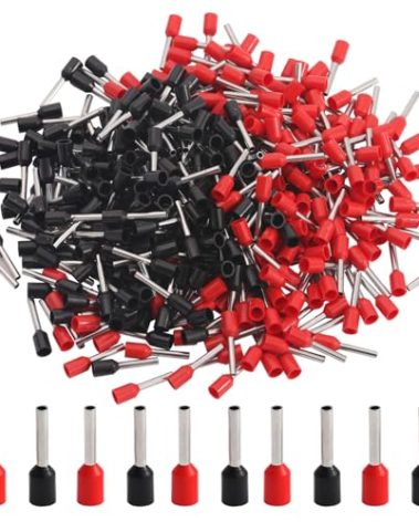 Teansic 400PCS AWG 16 Wire Ferrules Kit,16 Gauge(1.0mm²) Ferrule Connectors End Terminal,E1510 Insulated Copper Crimp Terminal