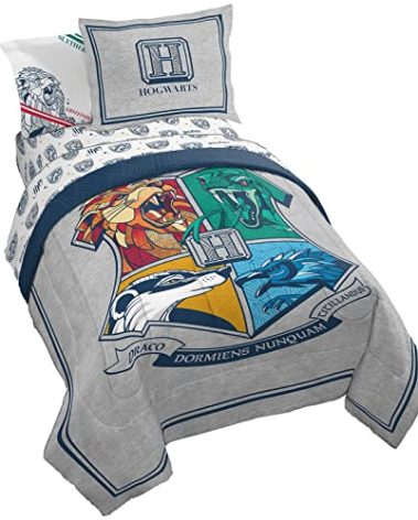 Jay Franco Harry Potter Stand Together 7 Piece Full Size Bed Set - Includes Comforter & Sheet Set - Super Soft Kids Bedding Fade Resistant Microfiber (Official Harry Potter Product)