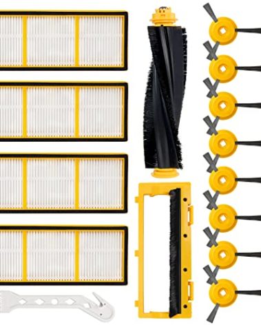 Replacement Accessories for Shark ION Robot by Techecook-Compatible with RV700, RV720, RV750, RV750C, RV755 shark ion replacement parts, Replaces RVFFK700 & RVSBK700 shark ion robot replacement parts