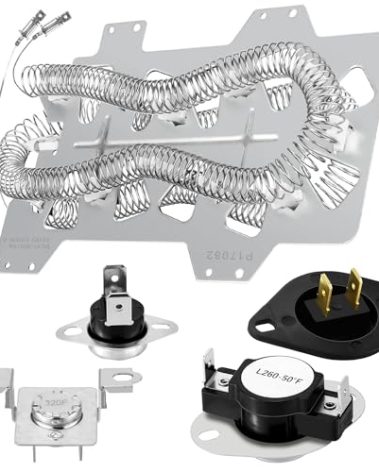 [Upgraded] DC47-00019A AP420189 Heating Element for SAMSUNG Dryer DV42H5000EW/A3 DV42H5200EP/A3 DV45H7000EW/A2 DV40J3000EW/A2 DVE50R5400V/A3 DVE50R5200W/A3 DVE50M7450W/A3 DV210AEW/XAA by TOMOON