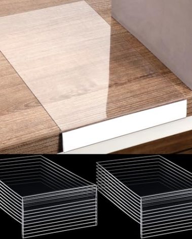 Containlol 50 Pcs Moveable Shelf Label Holders, Clear Bookshelf Label Library Shelf Markers Bookshelf Divider Tags for Library Office Classroom Home(6.5 x 5.12 x 0.8 Inch)