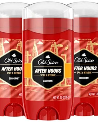Old Spice Red Collection After Hours Scent Deodorant for Men, 3.0 oz, Pack of 3