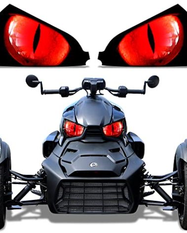 AMR Racing Roadster Headlight Eye Graphics Decal Cover Compatible with Can-Am Ryker 2019-2022 - Eclipse Red, AMR22375