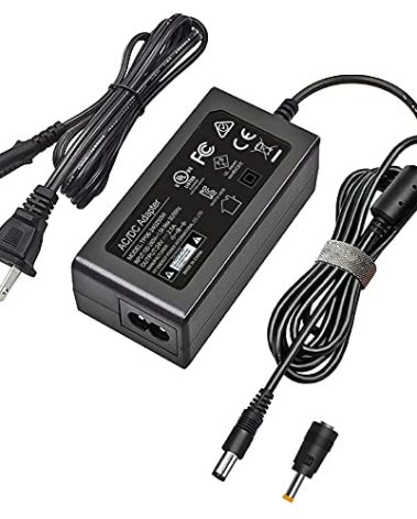 F1TP 24V 2.5A Power Supply Adapter, AC 100V-240V Output DC 24 Volt 0-60W Transformer Charger UL Listed with 5.5 x 2.1 and 5.5 x 2.5 Male Plug Jack Connector, Compatible with 24Volt 0-2.5Amp
