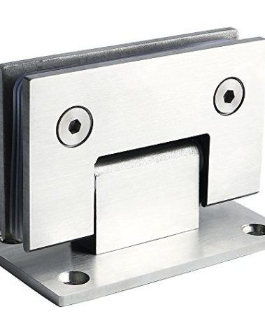 Alise Glass Shower Door Hinges, 90 Degree Hinges for Bathroom Doors,Heavy Duty Stainless Steel Cabinet Hinge Wall to Glass,Frameless Shower Doors Hardware Replacement Part,Brushed Nickel (1P)