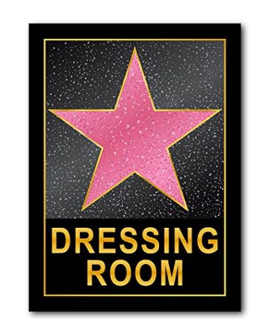 HK Studio Dressing Room Decor for Teen Girls 10" x 15" - Pink Star Y2K Room Decor Aesthetic