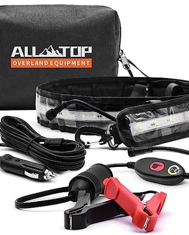 ALL-TOP Flexible Camping Light Strip with Mounting Jacket - 1300 Lumen - (White/Amber) - IP67 Dual-Protection Water Resistance - RV Camping, Overland, Awning Light and Boating