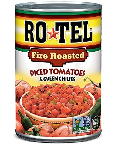 ROTEL Fire Roasted Diced Tomatoes and Green Chilies, Perfect for Taco & Dip Recipes, 10 oz.