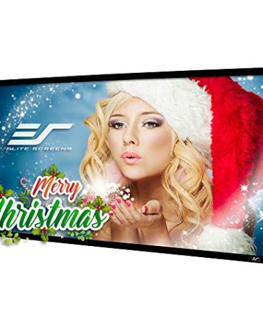 Elite Screens 100" Wall Mount Fixed Frame Projector Screen Diagonal 16:9, 8K/4K Ultra Hd Ready, Aluminum Frame, Projection Screen for Indoor Home Movie Theater Cinema, SF100HW2, CineWhite 1.3 Gain