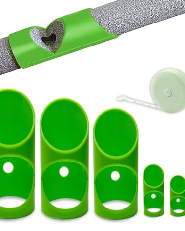 GDGJWL 6PCS Pipe Insulation Cutting Guide， Molded Foam Pipe Cutter Tool with 15MM-53MM Insulation Cutting Fixture for Home/Industrial/Commercial Plumbing + Bonus 59" Tape Measure (Green)