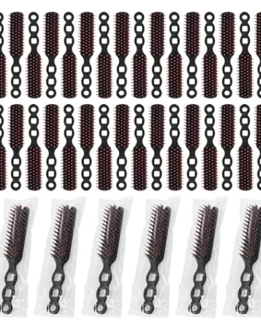 Bulk Hair Brushes for Homeless Individually Wrapped, Hair Brush Bulk, Hair Brush for Curly Hair Suitable for Homeless,Shelter,Air Bnb/Hotel(24 PCS)