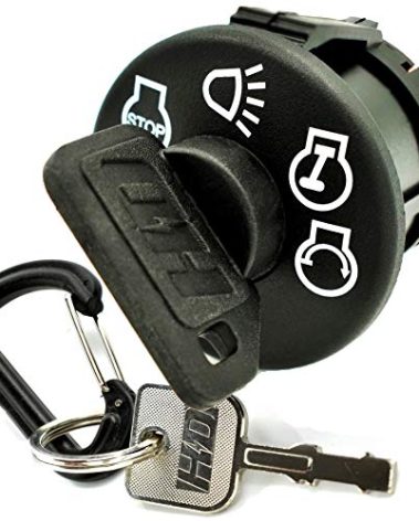 HD Switch Starter Ignition Switch Replaces John Deere X100 Series X300 X304 X310 X320 X324 X330 X340 X350 X354 X360 X370 X380 X384 X390 X500 X520 X530 X534 X540 w/1 Umbrella & 1 Steel Key & Carabiner