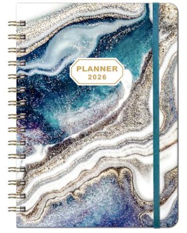 2026 Planner - 2026 Planner Weekly and Monthly from Jan. 2026 to Dec. 2026, Calendar Planners 2026 with Inner Pocket, Colorful Tabs, 6.4'' x 8.5''