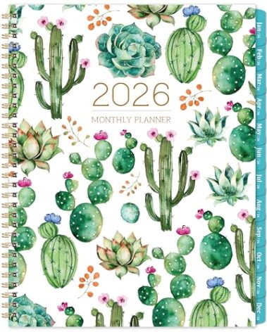 2026 Monthly Planner/Calendar - Monthly Planner 2026, January 2026 - December 2026, 9" x 11", Calendar Planner with Tabs, Note Pages, Holidays, Back Pocket