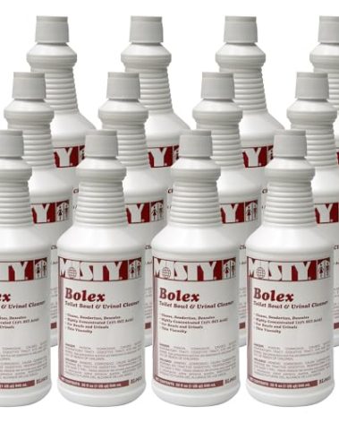 MISTY Bolex Toilet Bowl Cleaner and Urinal Cleaner- 32 oz (Case of 12) - 1038799 - Concentrated Formula to Give a Powerful Cleaning for Pristine Bathrooms Every Time