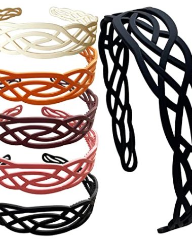 Springtime 6pcs Wide Plastic Headbands for Women Fashion Hair bands with Teeth for Girls Thick Hair Hoops Hair Accessories