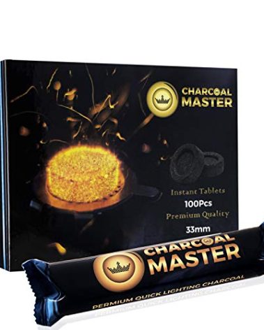 New Quick Light Charcoal Briquettes by Charcoal Master Instant Coal Disks Incense Coal Tablets Set of 100 per Box (33mm)