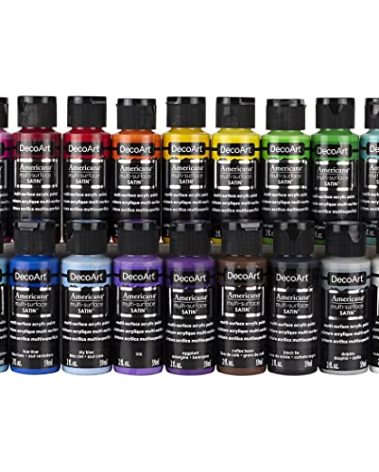 Americana Multi-Surface Satin Favorites Sample Kit for Wood, Metal, Glass, Ceramics, Fabric, Paper, Terra Cotta, Most Plastics and More