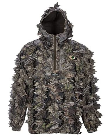 North Mountain Gear Mossy Oak Country DNA Leafy Camo Hunting Jacket – Lightweight 1/2 Zip Hooded Camo Hunting Hoodie with Kangaroo Pouch – X-Large-2X-Large