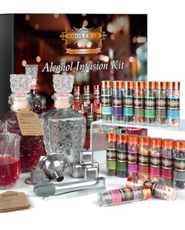DIY Alcohol Infusion Kit, for Men – 16 Natural Spices for Whiskey, Rum, Vodka & Cocktails, Unique Gift for Birthday/Husband/Dad/Retirement