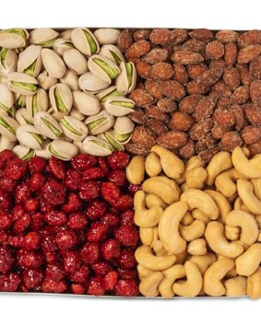 Nuts.com Mixed Nut Sampler – Variety Snack Box for Winter, Valentine's Day and Festive Gifts – 1.25Lb Gift Package Includes Pistachios, Peanuts, Hickory Smoked Almonds, Roasted and Salted Cashews