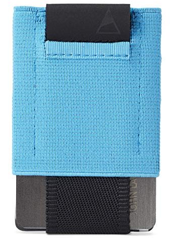 NOMATIC Minimalistic Wallet for Men and Women - Slim Wallet Fits In Front Pocket - Holds 4-15 Cards - Hidden Cash Holder and Key Holder Pocket (Blue)