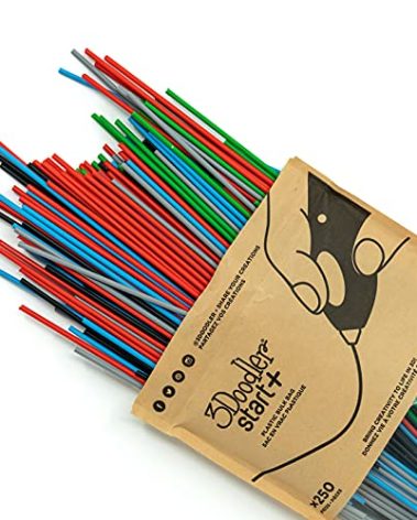 3Doodler Start 3D Printing Filament Refill Bag for 6+ years old (x250 Strands, Over 1250 ft. of Extruded Plastic) - Primary Pow