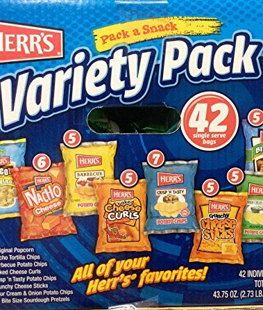 Herrs 42 - Variety Snack Packs, 43.75 Oz