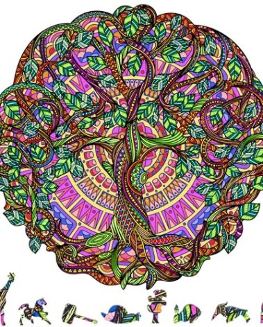 ZenChalet - Tree of Life Jigsaw Puzzles for Adults 200 Piece - Wooden Jigsaw Puzzle for Aduls, Perfect as Tree of Life Puzzle Gifts, Uniquely Shaped Pieces - Mind Puzzle for Adults