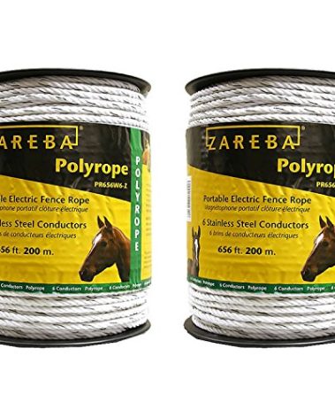 Zareba Systems PR656W6-Z Polyrope 200m 6-Conductor Portable Electric-Fence Rope (2 Pack)