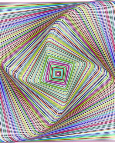 Bgraamiens Puzzle-Twisted 3D Colorful squares-1000 Pieces Square Puzzle Color Challenge Jigsaw Puzzles for Adults