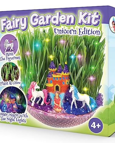 Bloonsy Unicorn Fairy Garden Kit | Light Up Terrarium Kit | STEM Toys | Arts and Crafts for Girls Age 4-12 | Science Presents