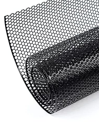 AggAuto 47x16 inches Car Pickup Truck Grill Mesh Spoiler Bumper Vent Aluminum Alloy Automotive Grille Insert Air Intake Racing Honeycomb Hole 6mm Spacing 1mm Black