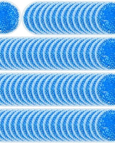 TrelaCo 100 Pcs Ice Packs Bulk Round Gel Cold Packs for Small Reusable Bead Hot Cold Compress Soft for Pain Relief Toothache Fever Headache Face Tired Eyes Swelling