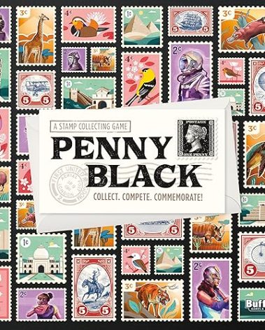 Buffalo Games - Penny Black - Collect Stamps in a Family Night Board Game - Commemorate Game Night Fun - Stamp Collecting Race to Complete Missions