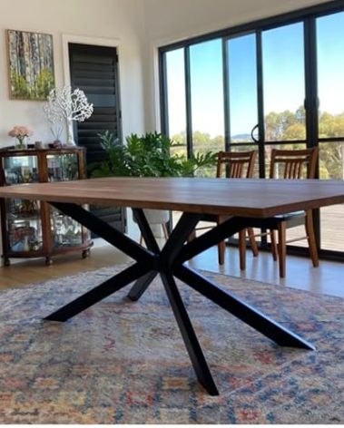 30 Inch Modern Table Base Metal Dinning Table Legs with Suction Cups, Heavy Duty Desk Base for Marble,Glass,Wood Top, Set of 4 Furniture Legs for Home,Kitchen,DIY Bench Legs Coffee Table (Black)