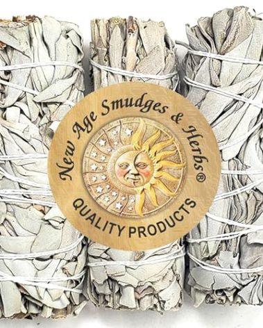 (Pack of 3)-New Age Smudges & Herbs -Premium California White Sage Incense 4 Inches Long. Home Cleansing Incense,Fragrance,Meditation,Smudging Rituals.California Smudge Sticks Rituals -4 Inch