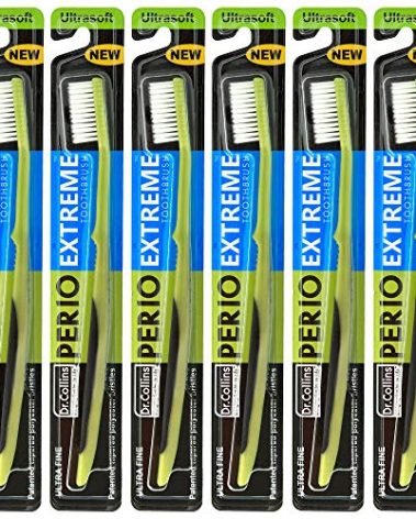 Dr. Collins Perio Extreme Toothbrush, (Colors Vary) (Pack of 6)