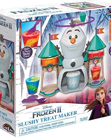 Disney Frozen II Slushy Treat Maker Includes Slushy Unit, Ice Shaver, Ice Cube Molds, Ice Bucket, Slushy Cup & Spoon